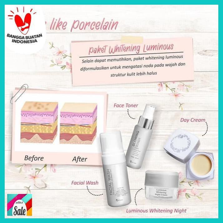 Tekapwajah- Ms Glow Paket Whitening Luminous - Paket Lengkap -Asliii.