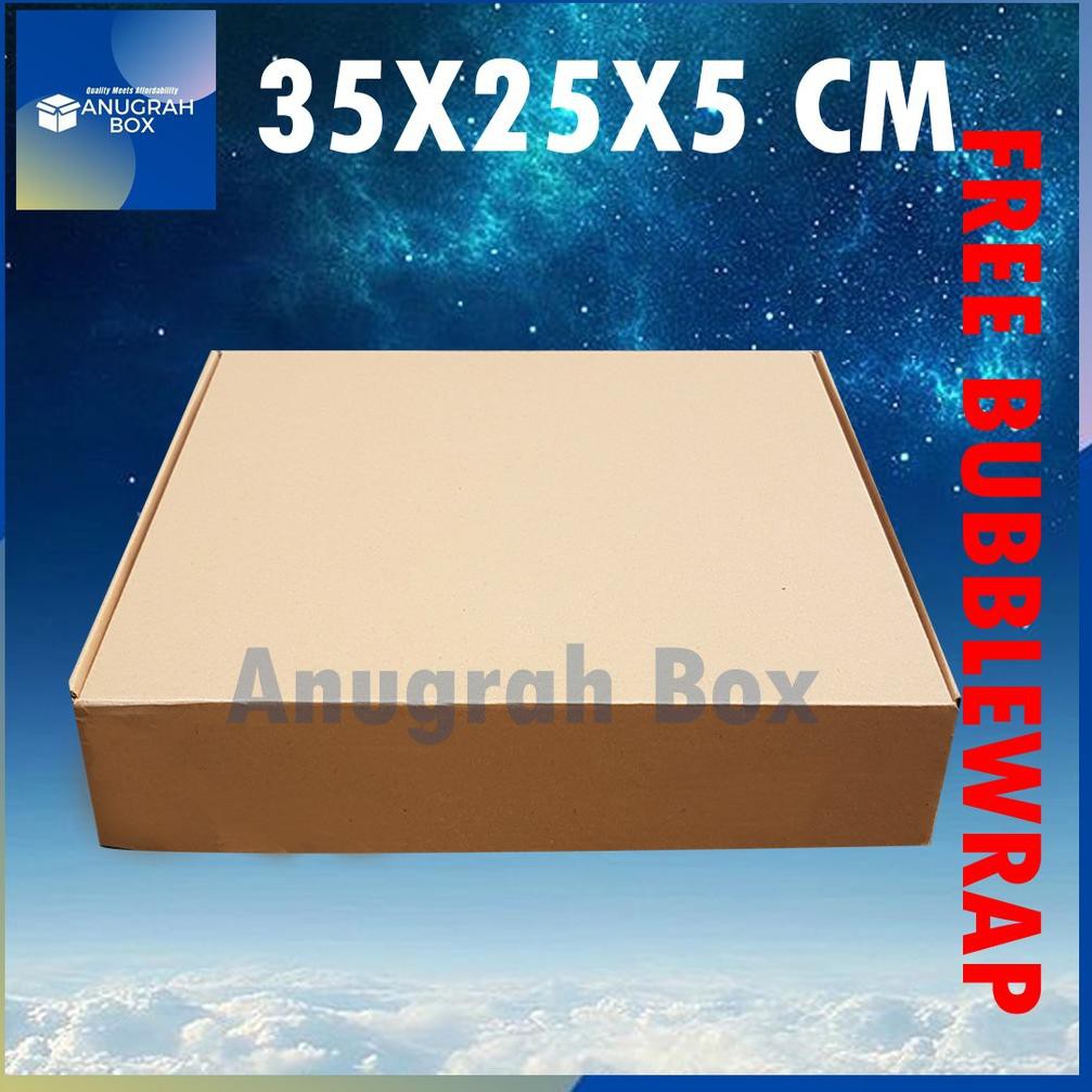 

[KODE BARANG 99] (10Pcs) Kardus uk. 35x25x5 cm Diecut box packing untuk kotak aksesories,kue,dll mo