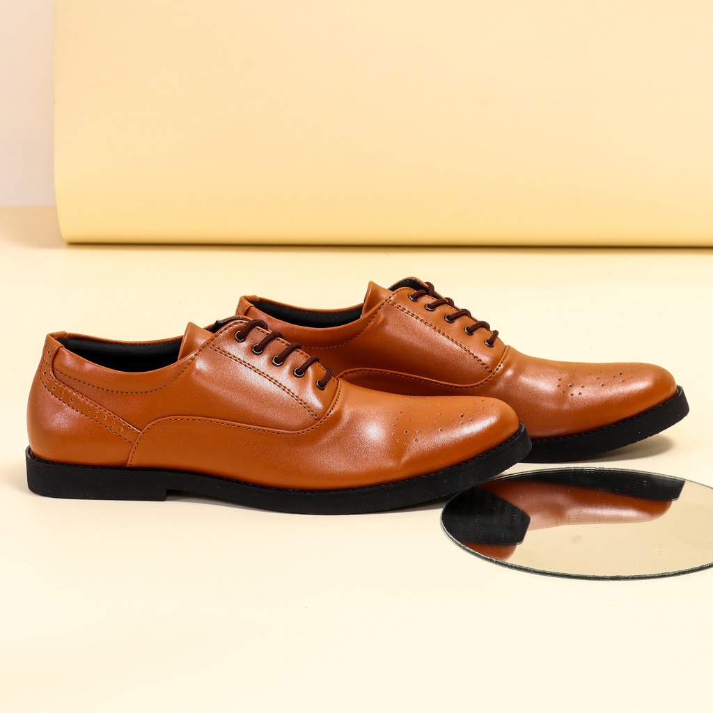 Mavendra Brown | Sepatu Pantofel Coklat Kasual Kerja Formal Fantopel Pantopel Casual | FORIND x Giant Flames