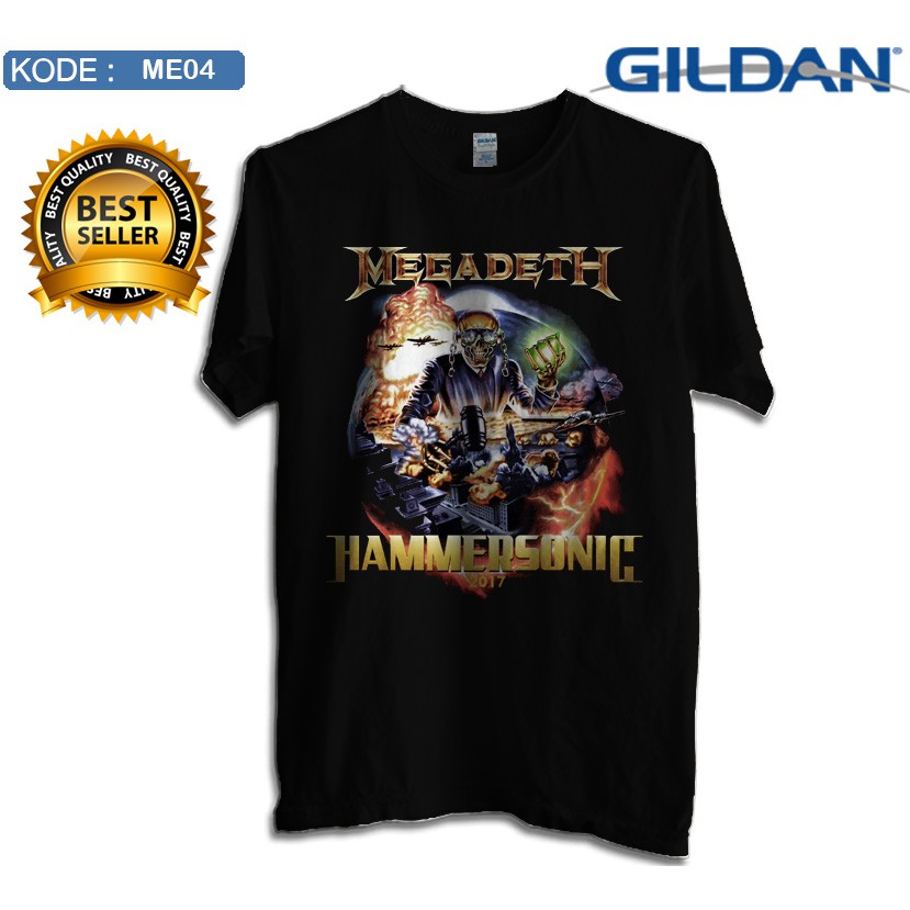 Kaos megadeth hammersonic 2017 original gildan softstyle me04