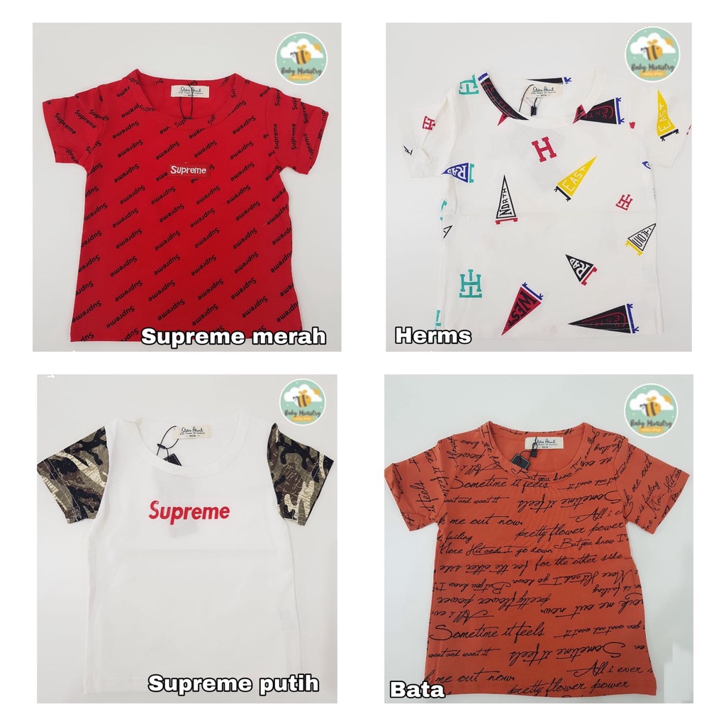 atasan kaos anak premium / boys premium T-shirt impor/ kaos anak impor/ LIBBY Kaos Oblong Tipis Pendek (Baju Bayi/Anak)