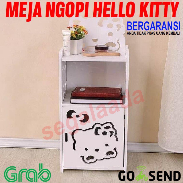 Meja Ngopi / Meja Kotak Bulat  Kupu-kupu Hello Kitty serbaguna multi rak