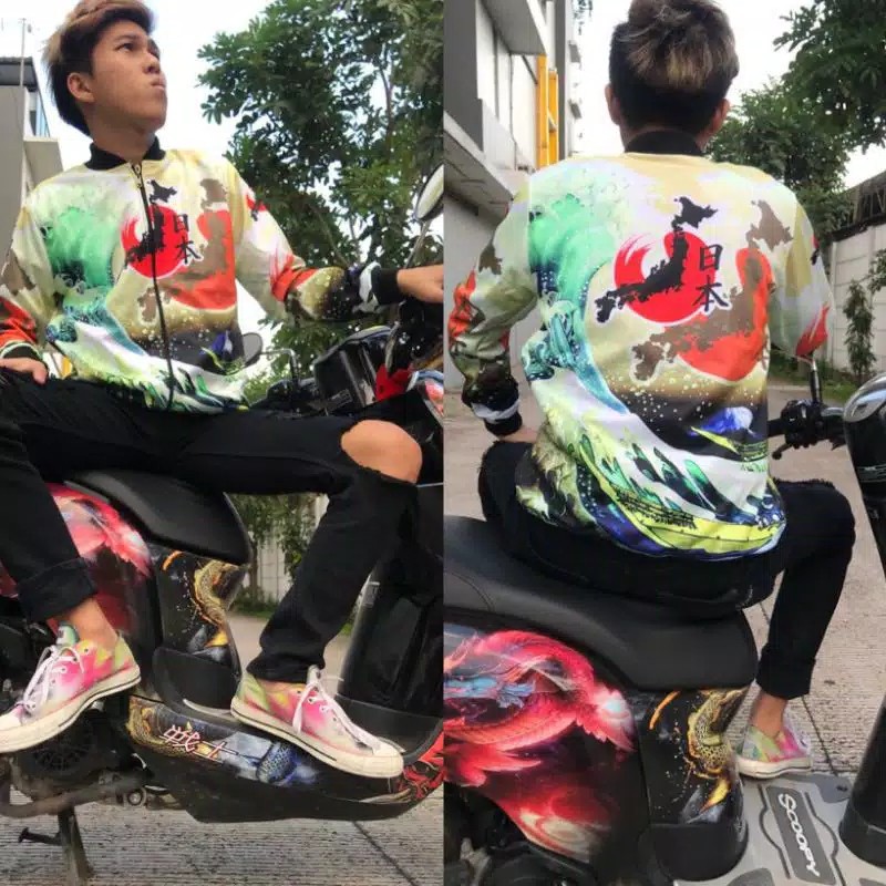 Jaket Sukajan Jepang  Printing Jaket Sukajan Yakuza Jepang