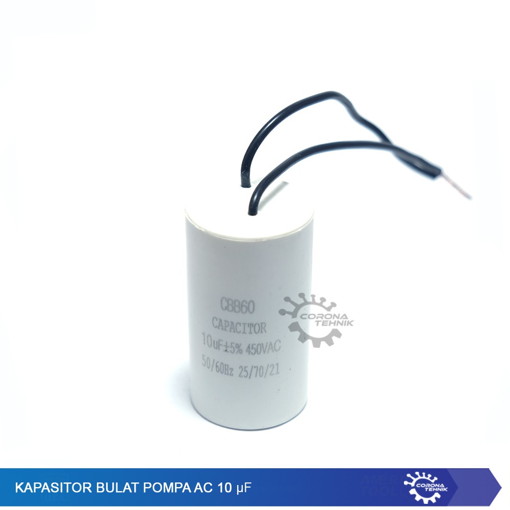 Kapasitor Bulat Pompa AC 10 µF