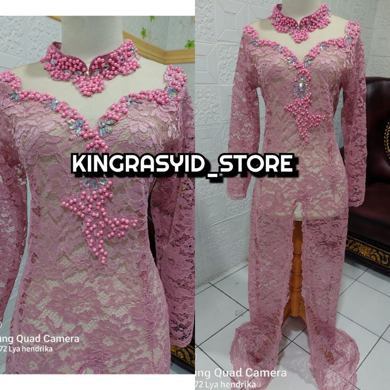 Kebaya Akad Brokat Payet