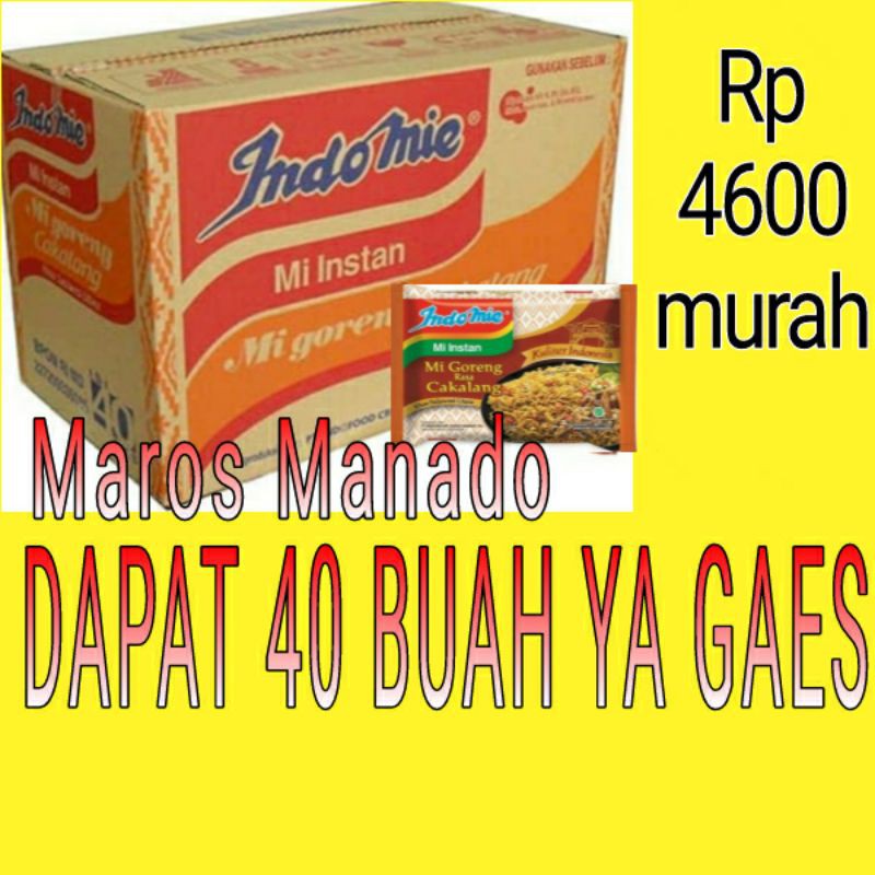 

Indomie Cakalang GORENG 1Dus 1 dus 40 buah