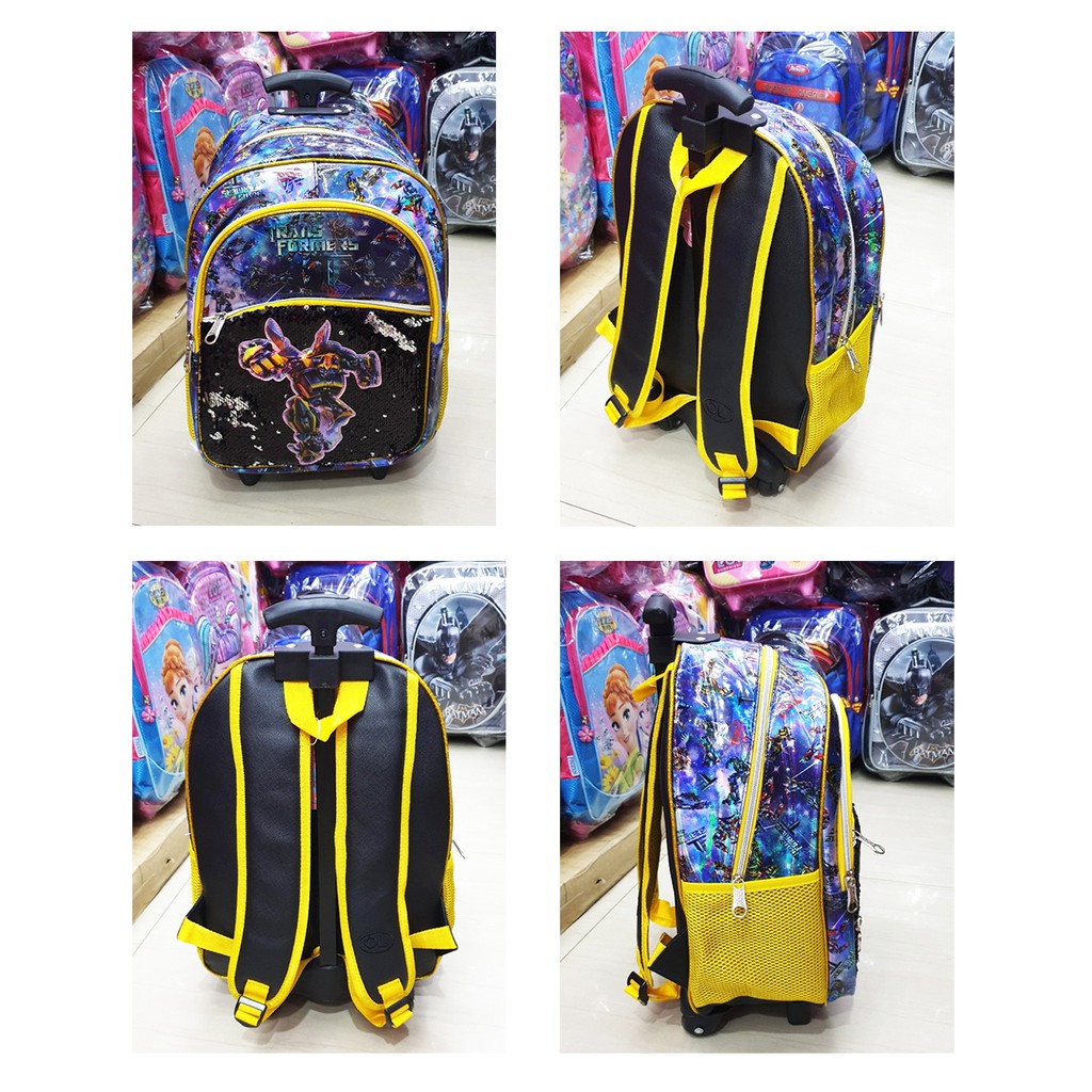 SUPER PROMO ANAK SEKOLAH TAS Sequin USAP Hologram Berubah Warna Trolley Anak Cowo Sekolah SD IMPORT - UKURAN SEDANG