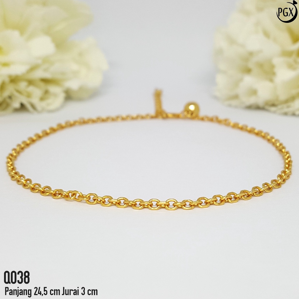 PGX Gelang Kaki Xuping Wanita Lapis Emas Aksesoris Fashion Korea - Q038