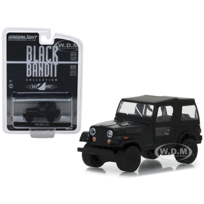Greenlight 1/64 1976 Jeep CJ-7 Black Bandit Series 20