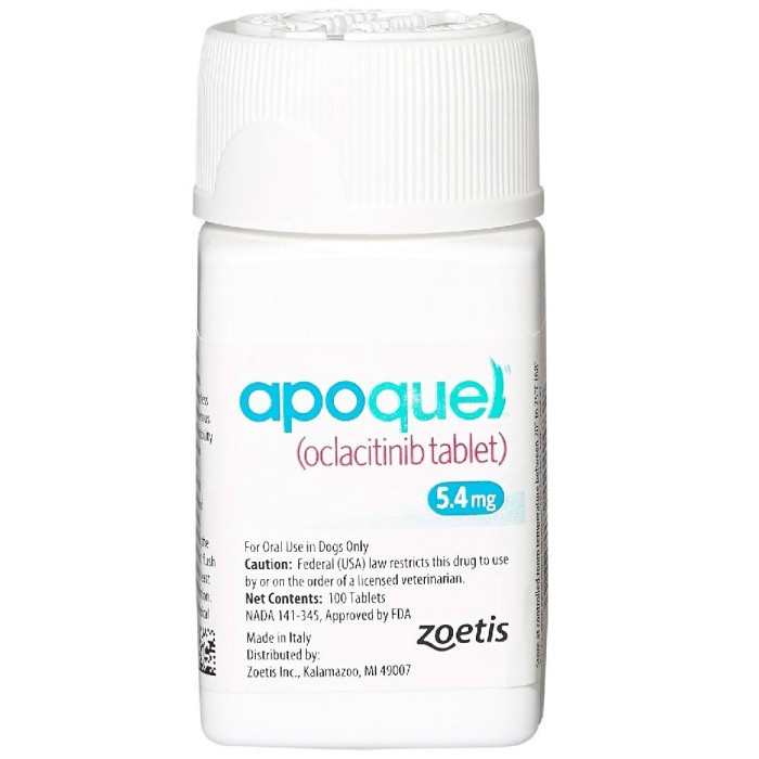 Obat Anjing - Obat Anti Gatal Khusus Anjing Apoquel 5,4 Mg 100 Tablet