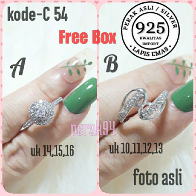 Cincin mata kilau seperti emas asli perak asli 925 lapis emas/cincin wanita/cincin murah/perak 925/s