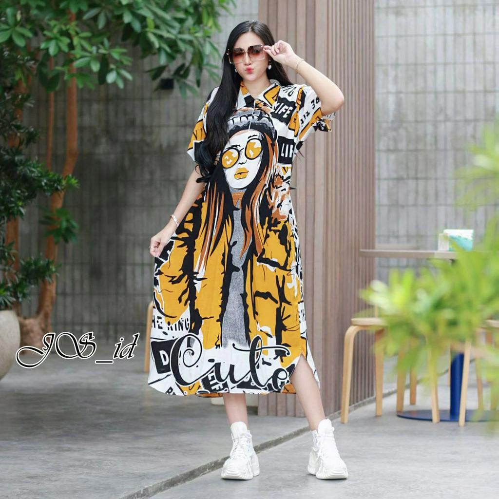 Daster Viral Fashion Wanita Terbaru Misca Cute LD 120 Busui Risleting Depan Rayon Premium