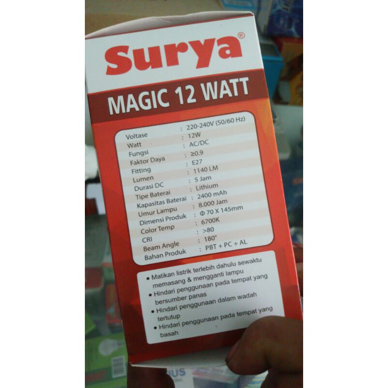 LED EMERGENCY SURYA 12WATT