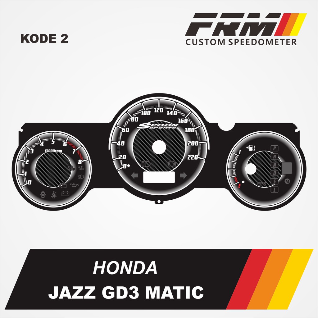 Custom Panel Speedometer Honda Jazz GD3 matic manual