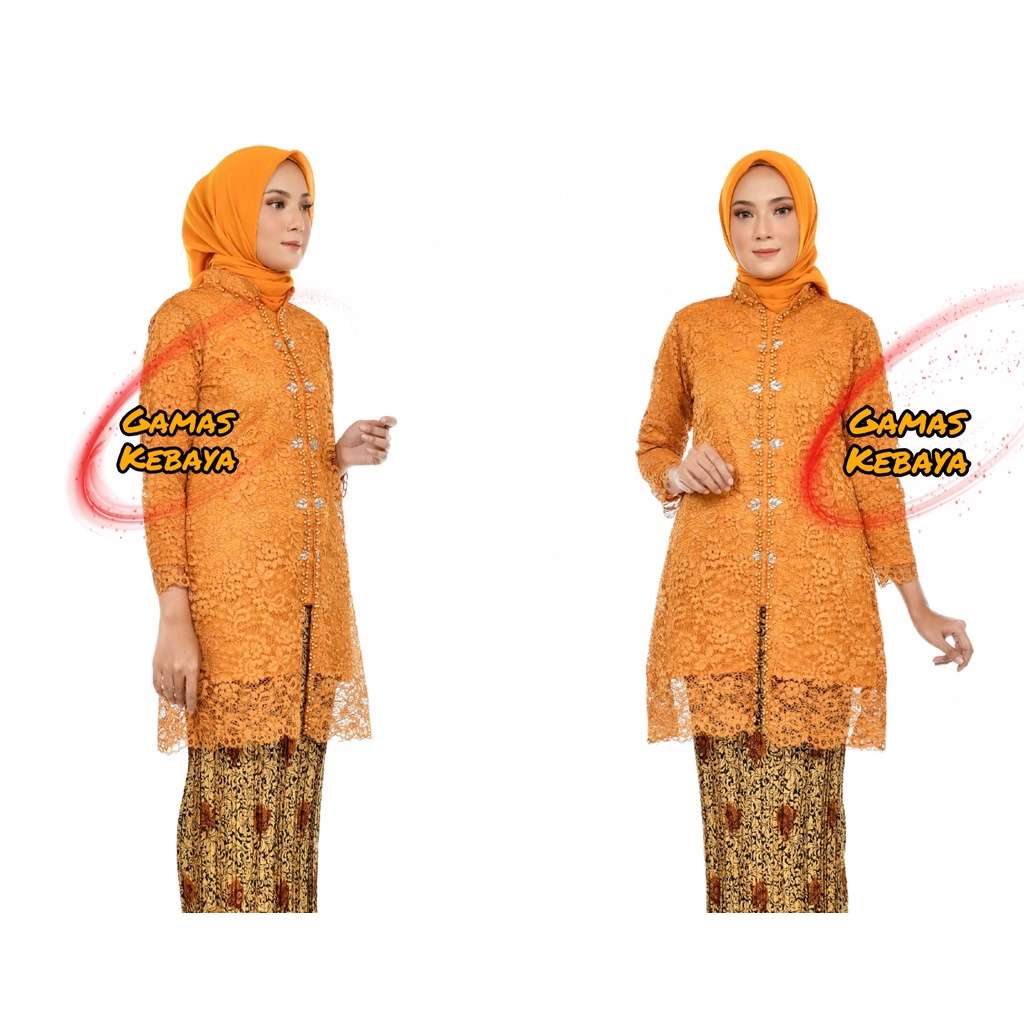 Atasan Kebaya Kancing Depan Payet – Among - Kebaya Pesta - Kebaya Busui – Tunik Brokat Sanghay – Tunik Knacing Depan – Kebaya Ibu – Kebaya Kondangan – Kebaya Modern