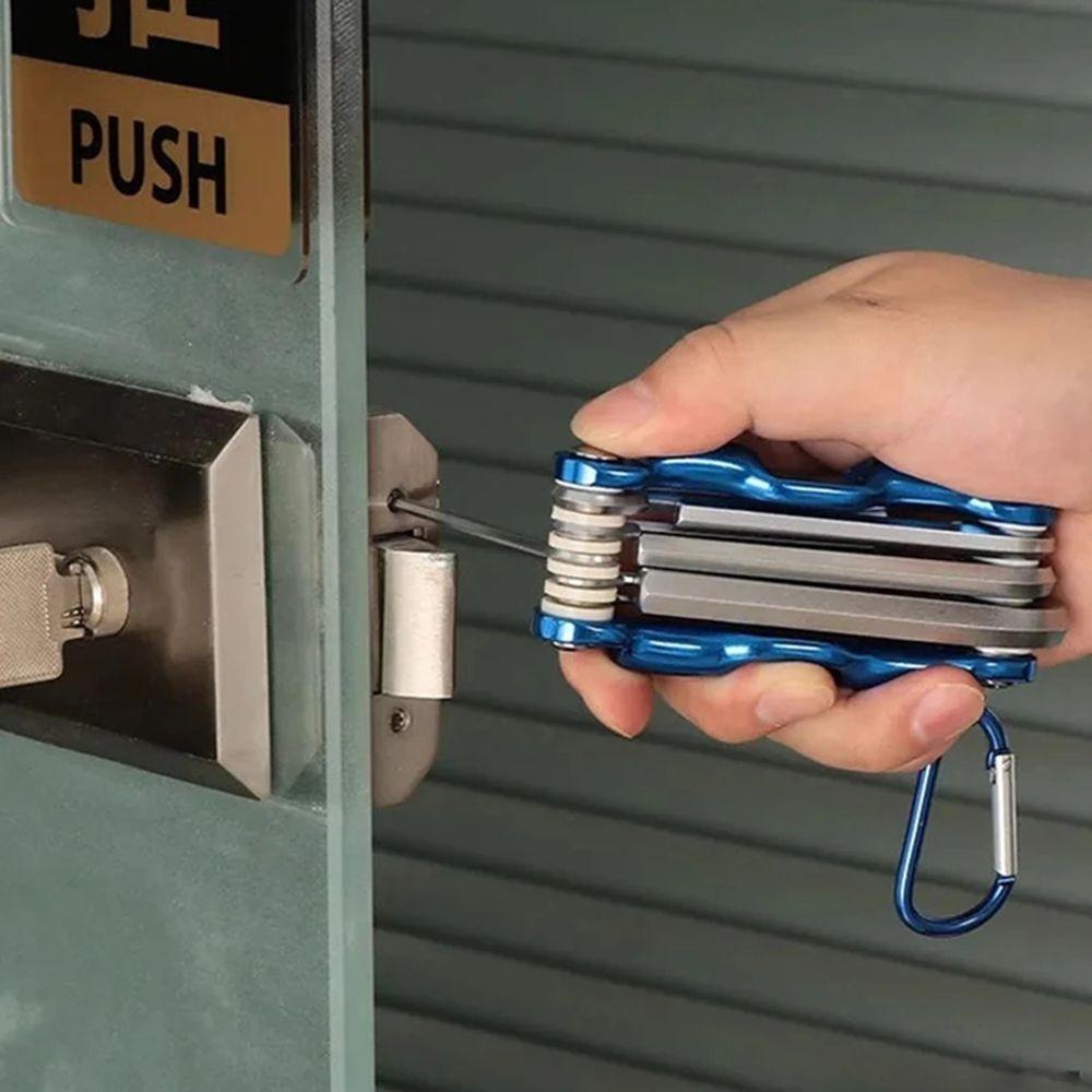 Solighter Kunci Sok Allen Lipat Serbaguna Alat Perbaikan Rumah Tangga Hex Key Wrenches Hand Tool Hexagonal Torx Wrenches