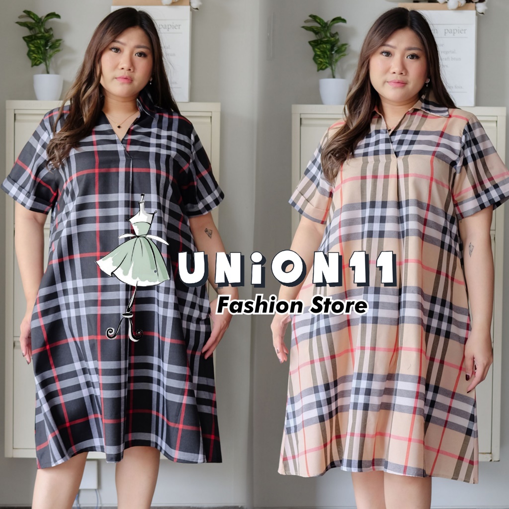 UNION11 - DRESS JUMBO WANITA LD 126 / BAJU JUMBO WANITA / BAJU KERJA WANITA BIGSIZE / DRESS JUMBO WANITA / DRESS JUMBO XXXL WANITA BENKA