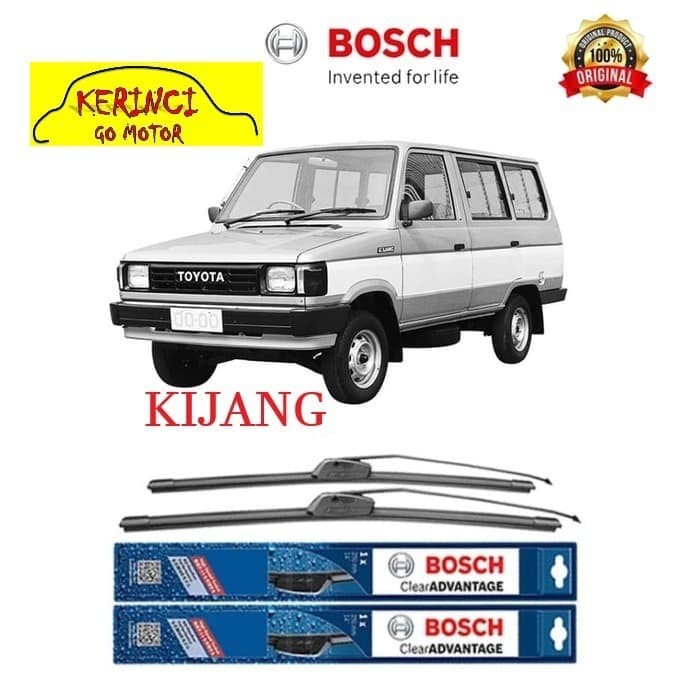 WIPER BOSCH CLEAR ADVANTAGE TOYOTA KIJANG 18&quot; &amp; 18&quot; SEPASANG WIPER