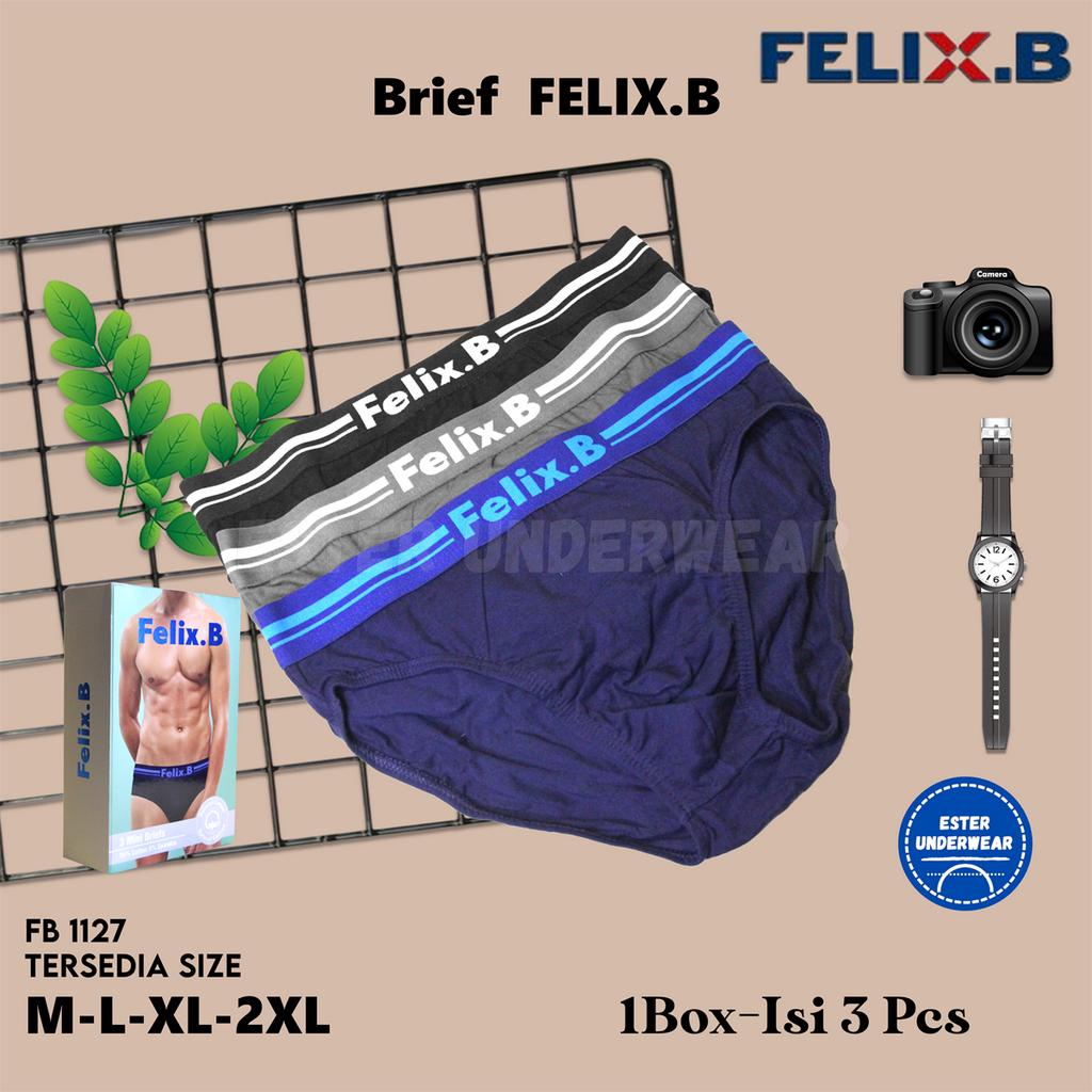 Felix.B Cotton Spandex Mini Briefs 3in1 FB1127-3 Isi 3 Pcs