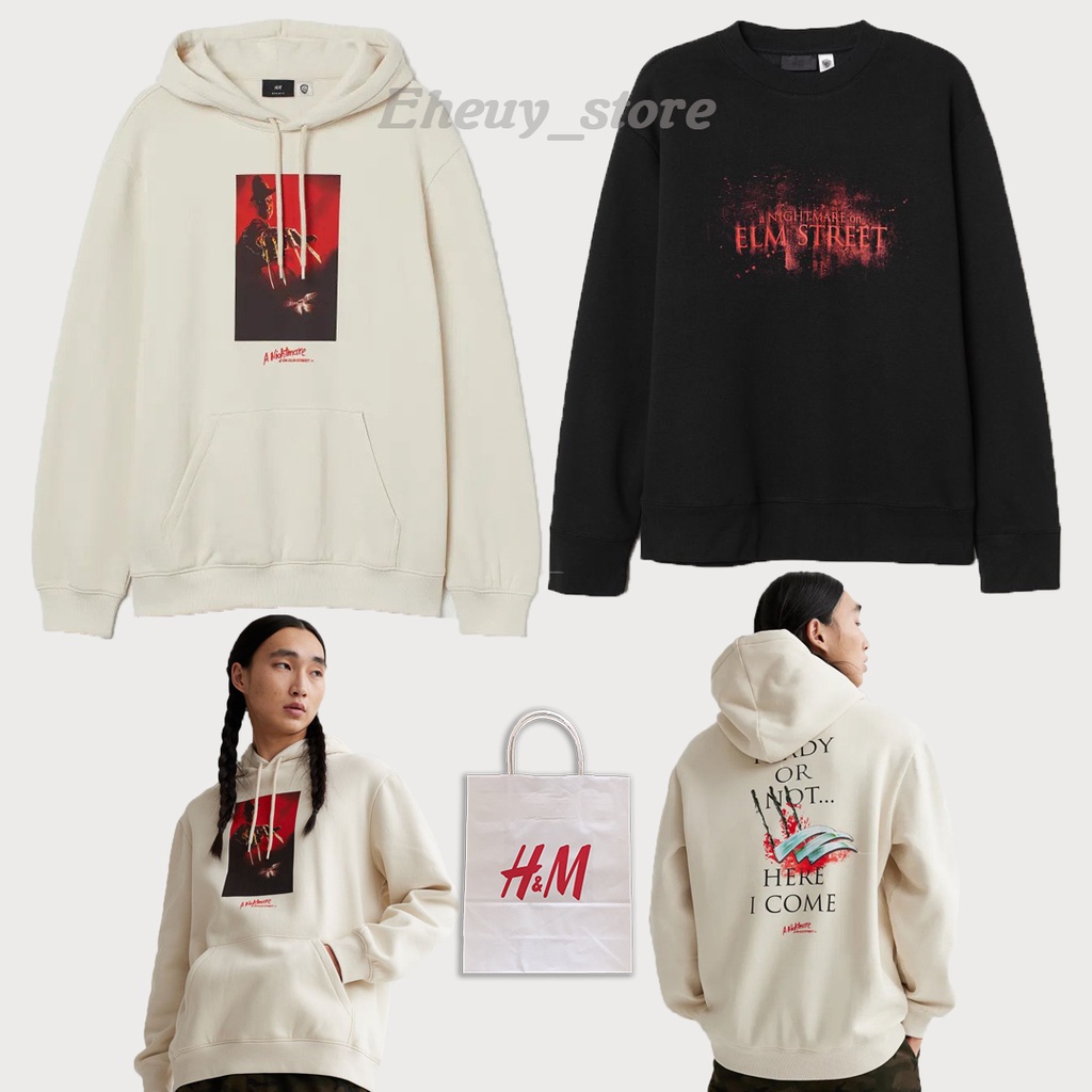 Hoodie H&amp;M A Night Mare Sweater HnM ELM STREET A NIGHT MAREoriginal pria wanita