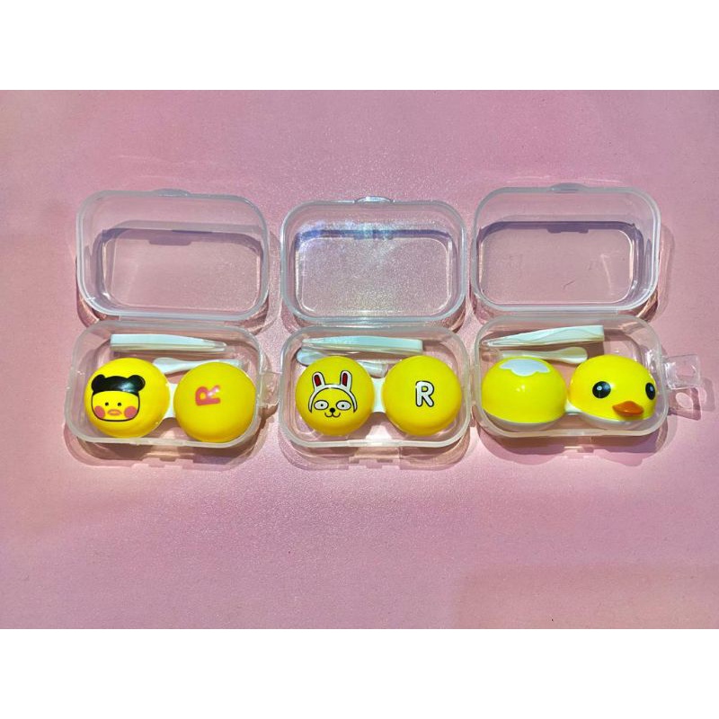 KOTAK LENSA MINI ANIMAL + CAPITAN / TRAVEL KIT / TEMPAT SOFTLENS