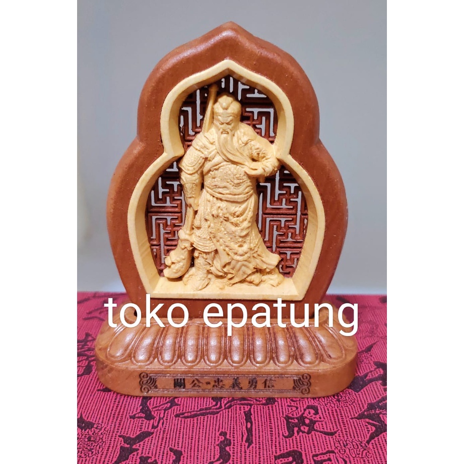 Pajangan patung dewa kwan kung / kwan kong - 9 cm