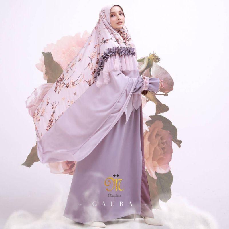 MAGDARA Gaura Khimar | khimar syari premium khimar syari cantik unik magdara original