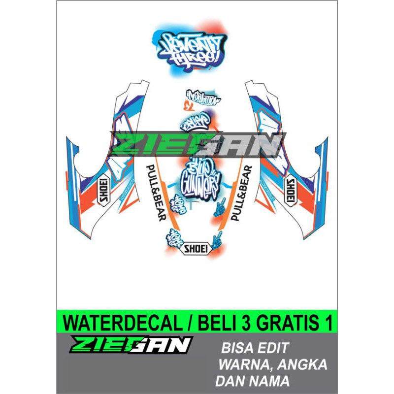 waterdecal helm motif shoei alex marquez motivation