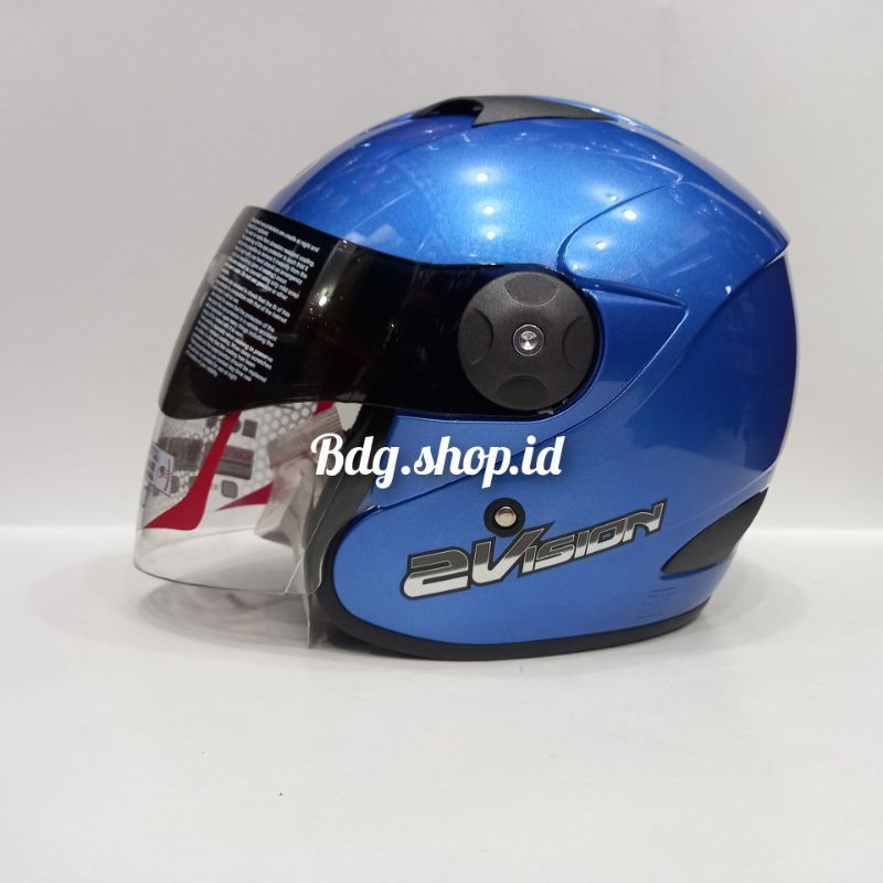 Helm kyt 2 vision solid halpace-Cristal blue