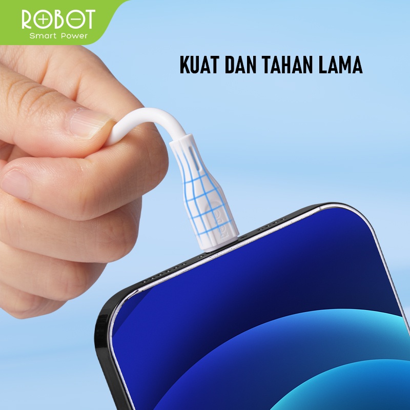 ROBOT RDY120 Kabel Data Fast Charging 3 in 1 Type-C / Micro Lightning Data Cable Original - Garansi Resmi 1 Tahun