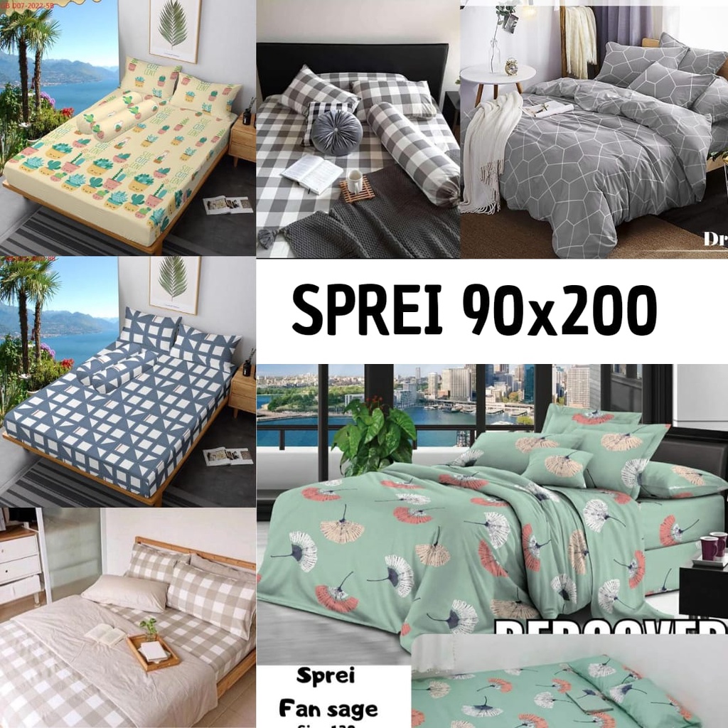 SPREI AESTHETIC MOTIF EMILY KOTAK / SPREI SIZE 90x200 / SPREI MOTIF ANAK