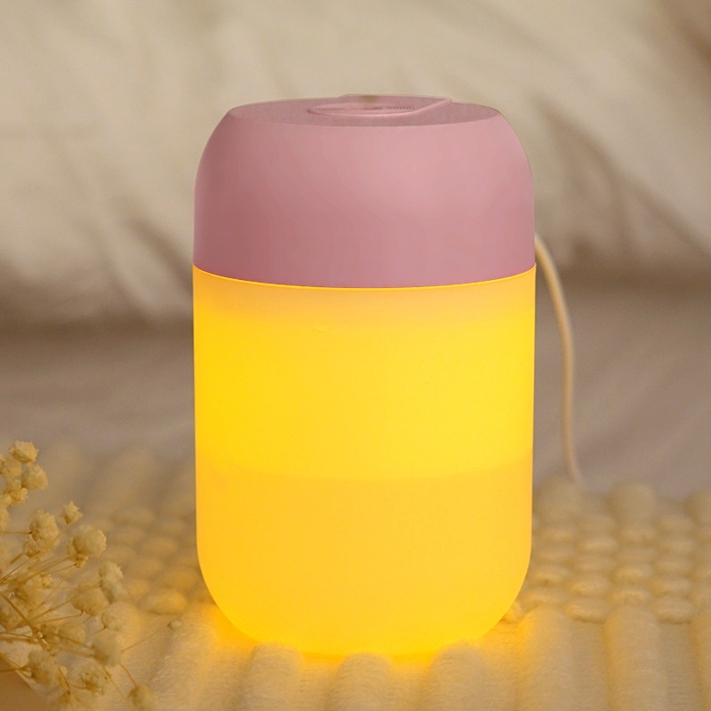 300ml Air Aroma Mini Humidifier / Aromatherapy Purifier Diffuser/Portable Pelembab / Penjernih Udara Free 1 Oil Essential-Pink Humidifier