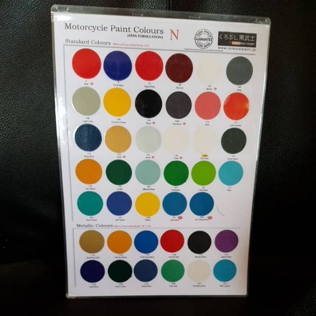 

Cat samurai paint warna standar pilok pylok pylox