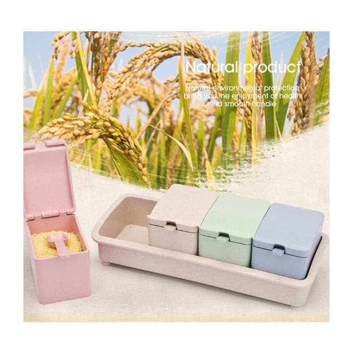 4 in 1 Tempat Bumbu WARNA  WARNI Rak  bumbu Dapur  4in1 