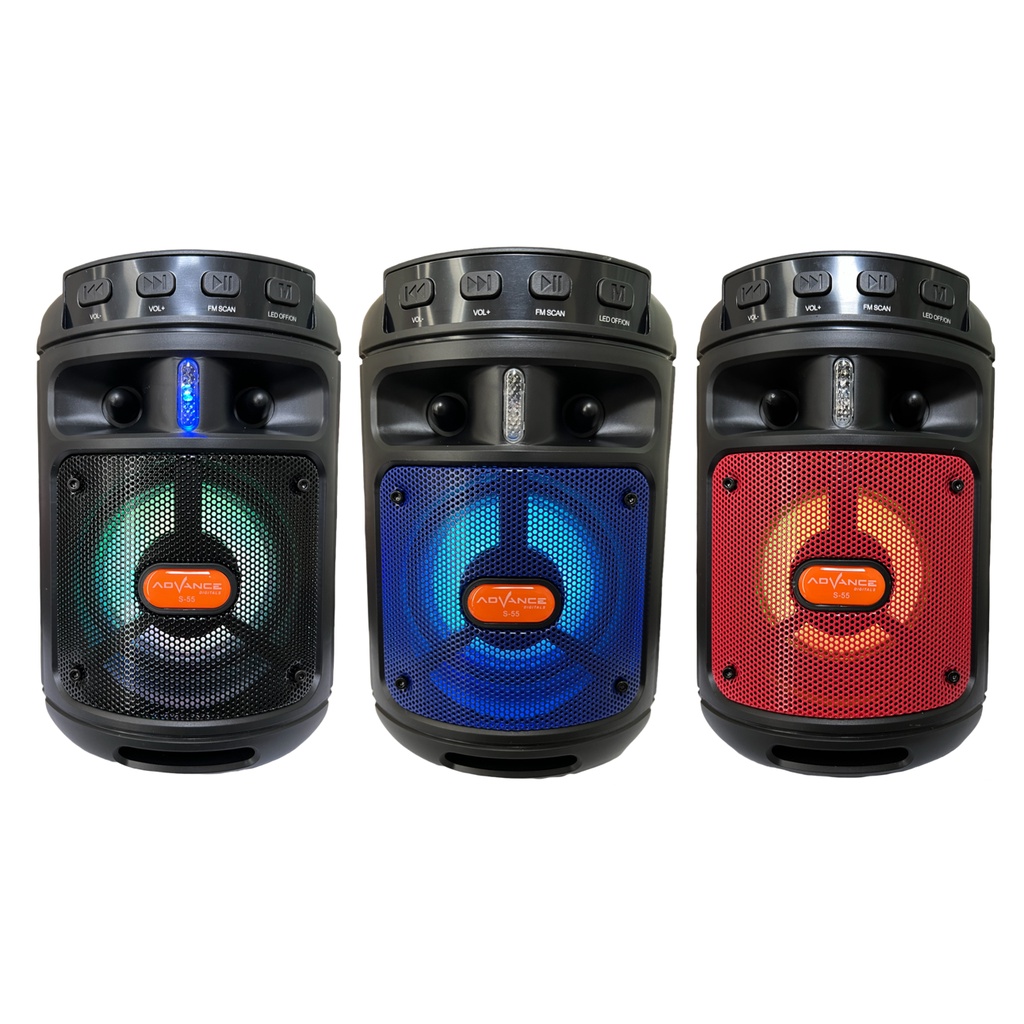Speaker Advance S-55 S55 Bluetooth Music Box Karaoke Free Mic