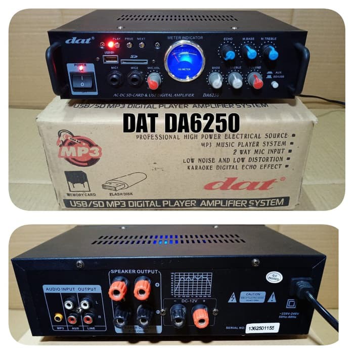 AMPLI MINI DAT DA6250 PROFESIONAL DIGITAL AMPLIFER