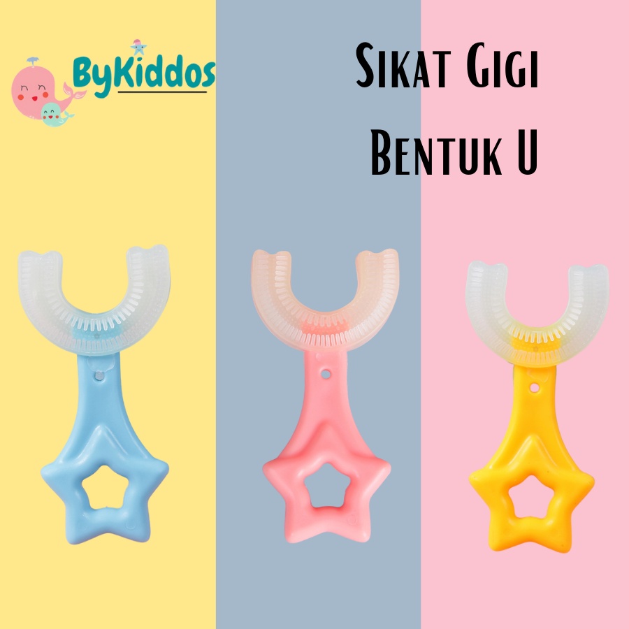 Bykiddos - Sikat Gigi Anak Bentuk U Bahan Silikon / Tooth Brush Baby Silicon type U