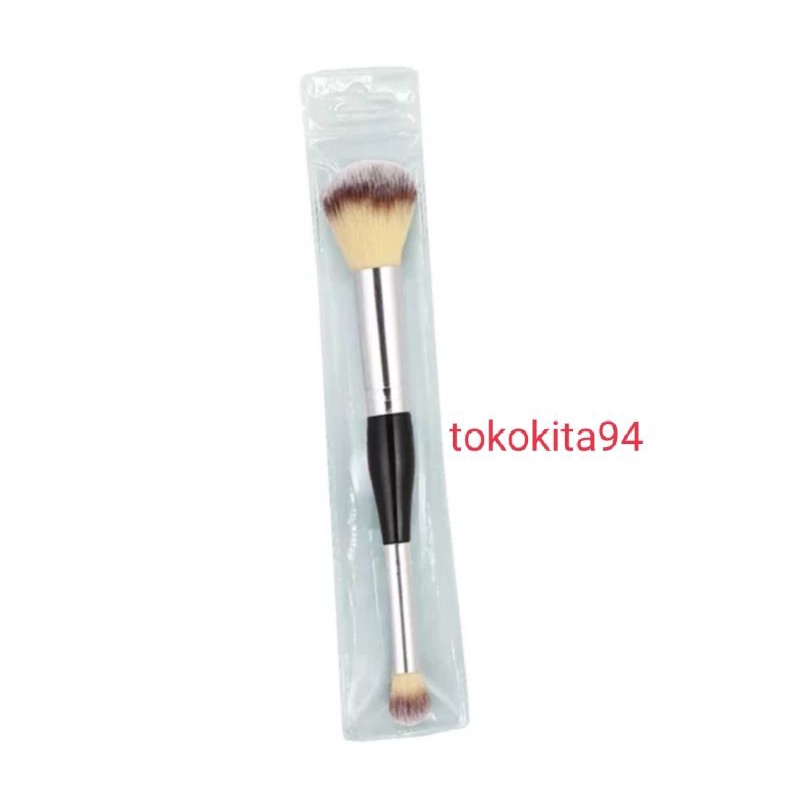 Kuas Blending Blush 2 in 1 Brush Make Up List Hitam 1 Pcs - Brush Beauty