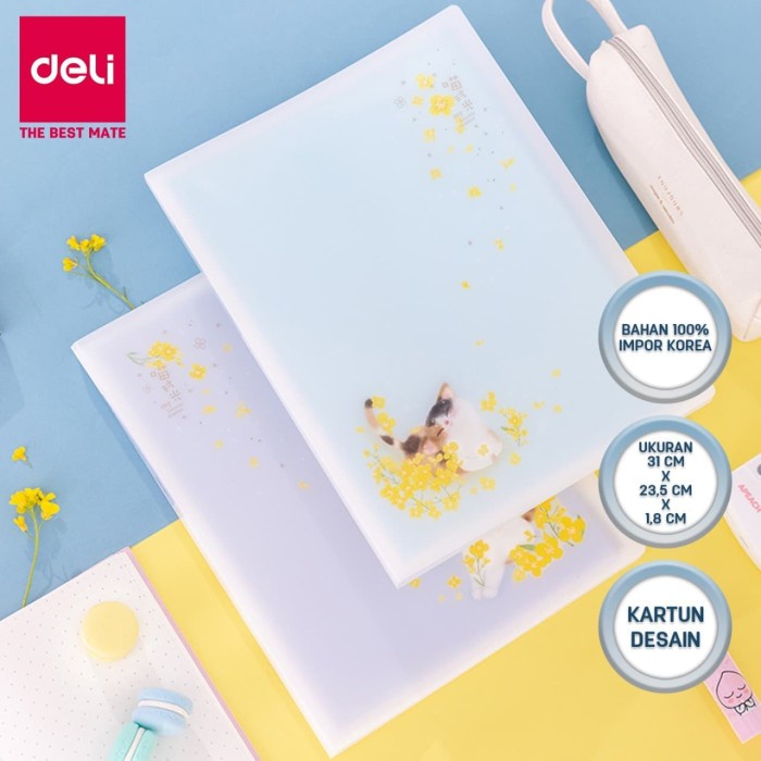 

READY Deli Display Book Ukuran A4 isi 30pocket untuk keperluan sekolah 72607 MURAH