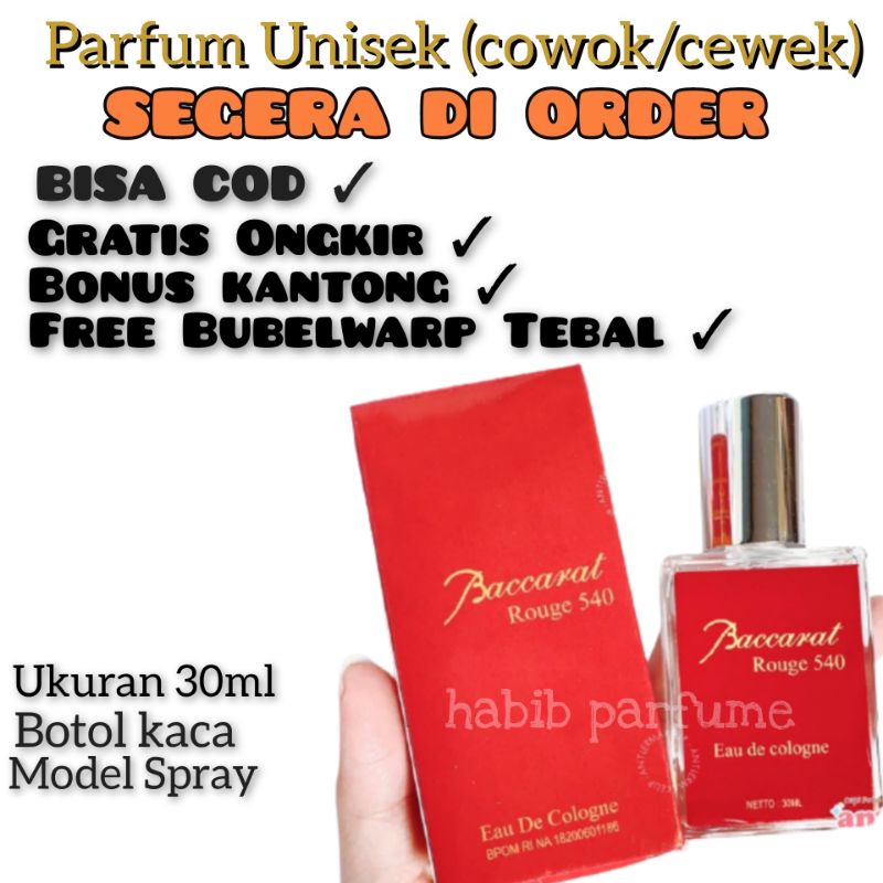 Parfum Baccarat 30ml Premium / Parfum Wanita Wangi Tahan Lama / Parfum Baccarat 30ml Unisex