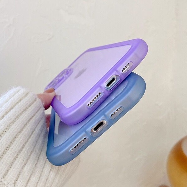 Soft case Silikon Transparan Warna Kontras Cover Iphone 13 pro pax 12 11 Xr Xs Max