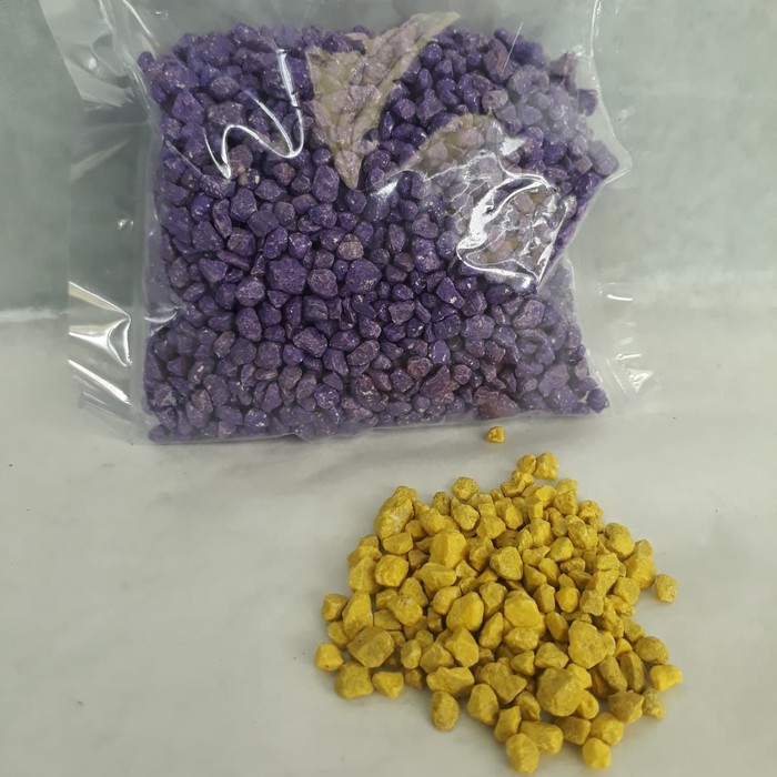 kerikil hias warna ungu, isi 200 gram, pot 10, pot kaktus Berkualitas