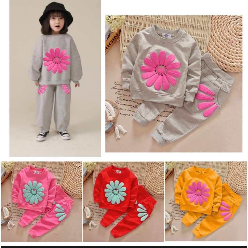 COD/ FREE ONGKIR/ DISKON MURAH-SETELAN SWEATER ANAK BAYI MOTIF BUNGA SUN FLOWER SIZE 1-5 TAHUN BAHAN BABYTERRY TERLARIS BEST SELLER TERBARU/ SETELAN SWEATER ANAK BAYI PEREMPUAN/ SETELAN SWEATER ANAK BAYI CEWE/ SETELAN SWEATER ANAK BAYI CEWEK