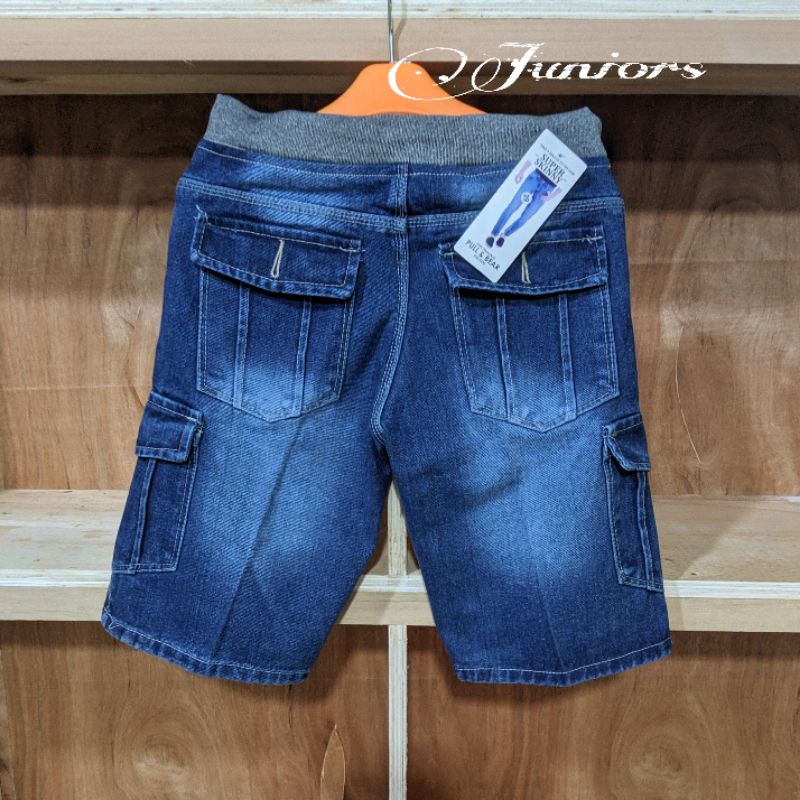 Cargo pendek jeans rip karet new