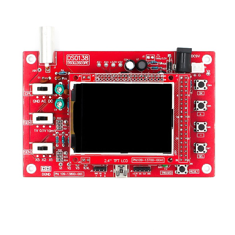 Digital Oscilloscope DSO138 Module Kit Osiloskop Osciloscop Osiloskop 2.4 inch TFT LCD Display IMsps