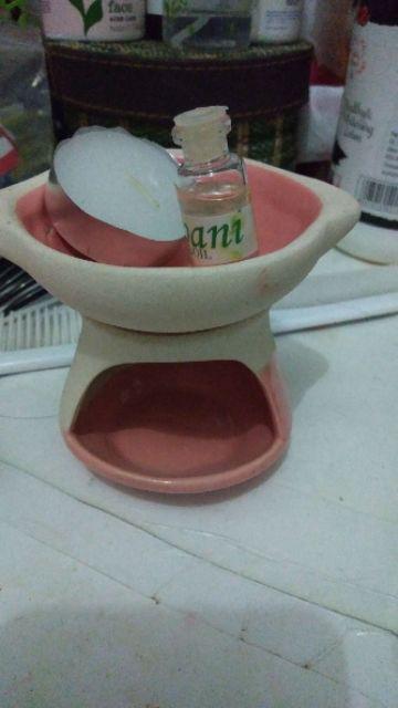 Paket 2 Tungku Aromaterapi Bentuk Sedang Mangkuk Keramik Full Glasir