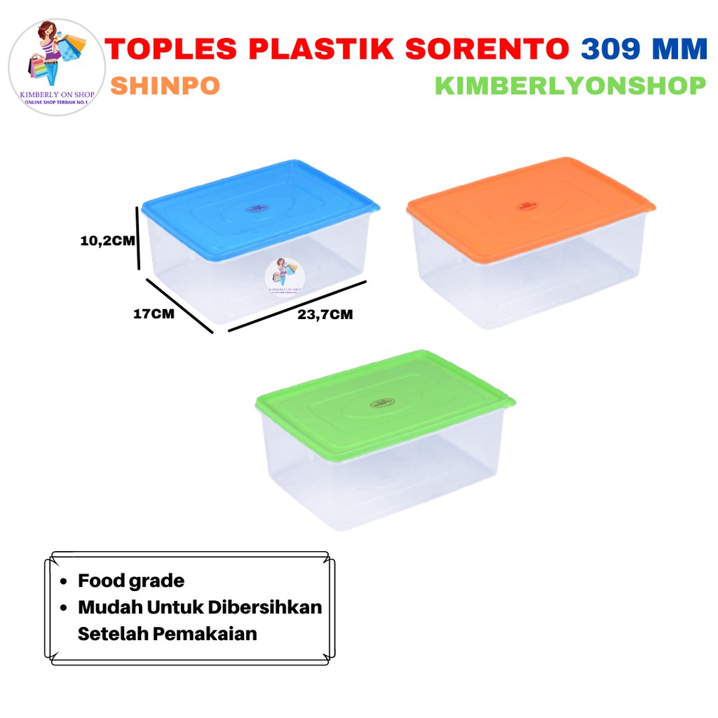 Kimberlyonshop Toples Plastik Sealware Tempat Kue Sorento 309 MM Shinpo