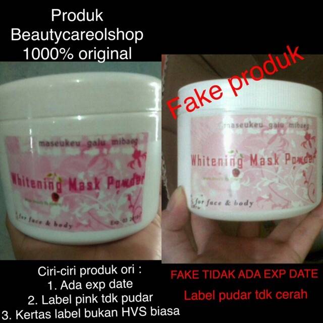 Whitening Mask Powder Wmp Masker Korea Original100 Berhologram Shopee Indonesia