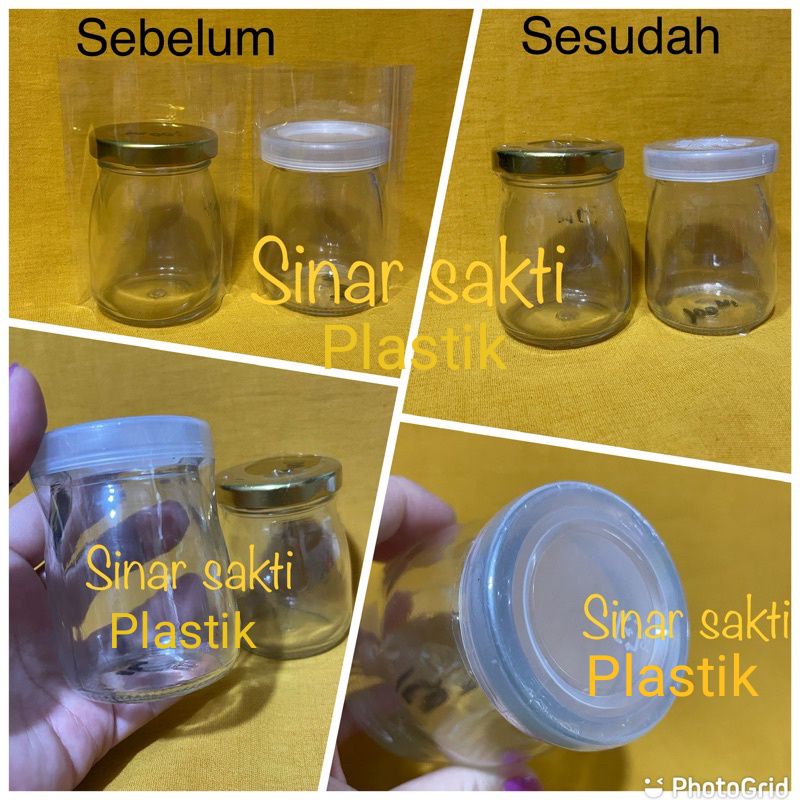 PLASTIK SEGEL Jar Pudding 100ml 150ml 200ml PLASTIK SEGEL Botol Jar Pudding