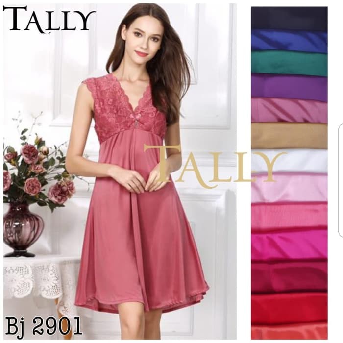 TALLY Bj 2901 Baju tidur Seksi lingerie Bahan Satin